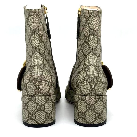 Gucci Blondie Interlocking GG Medallion Logo Ankle Booties Boots Heels - Picture 9 of 16